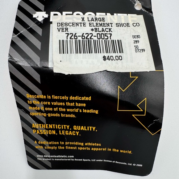 Descente Element Black Cycling Shoe Cover NWT - Picture 2 of 3